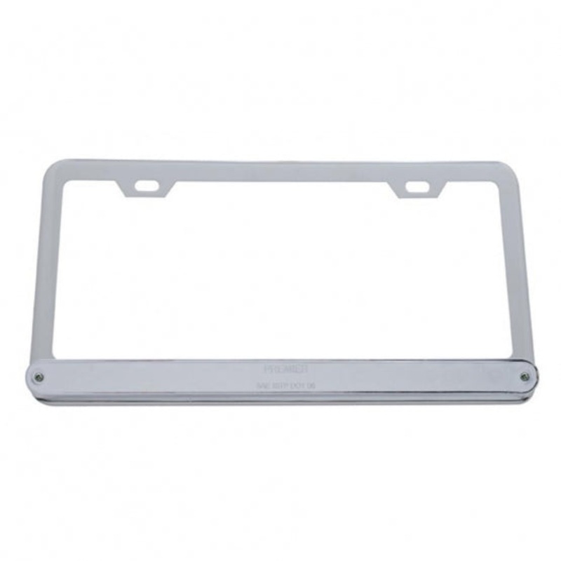14 LED Light Bar License Frame  – Red LED/Chrome Lens