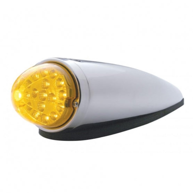 17 LED Dual Function Reflector Cab Light Kit w/ Die Cast Housing – Amber LED/Amber Lens