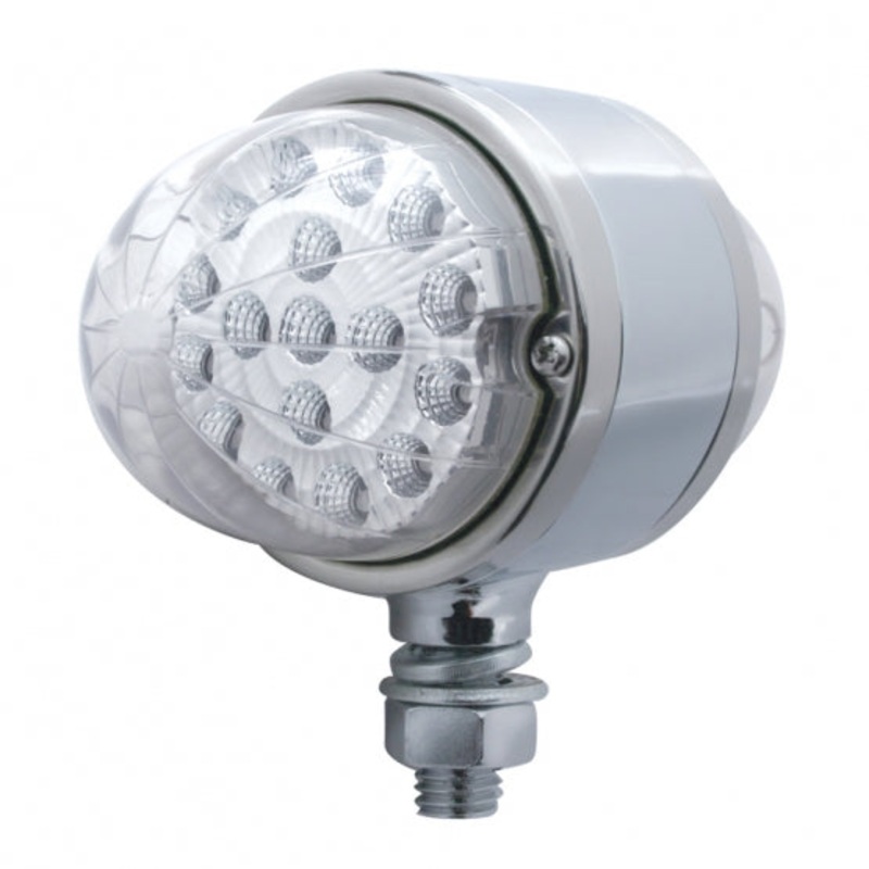 17 LED Dual Function Reflector Double Face Light – Amber LED/Clear Lens