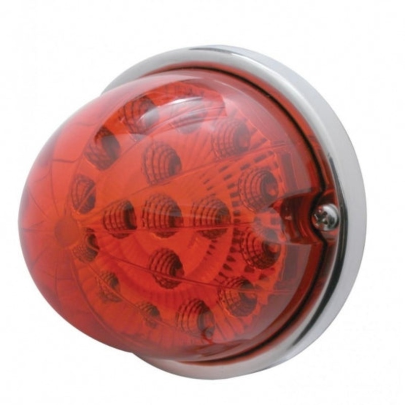 17 LED Dual Function Reflector Flush Mount Kit – Red LED/Red Lens