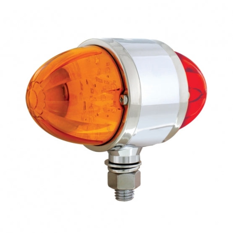17 LED Dual Function Watermelon Double Face Light – Amber & Red LED/Amber & Red Lens