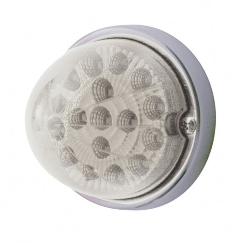 17 LED Dual Function Watermelon Reflector Flush Mount Kit – Amber LED/Clear Lens