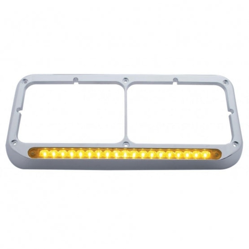 19 LED Dual Headlight Bezel – Amber LED/Amber Lens