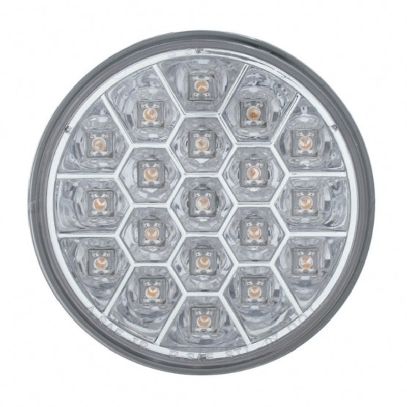 19 LED Reflector 4 Stop, Turn & Tail Light – Red LED/Clear Lens