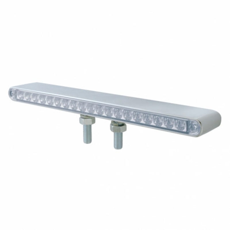 19 LED Reflector Double Face Light Bar – Amber & Red LED/Clear Lens