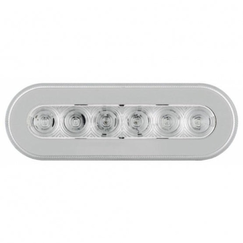22 LED 6 Oval Stop, Turn & Tail GLO Light – Red LED/Clear Lens
