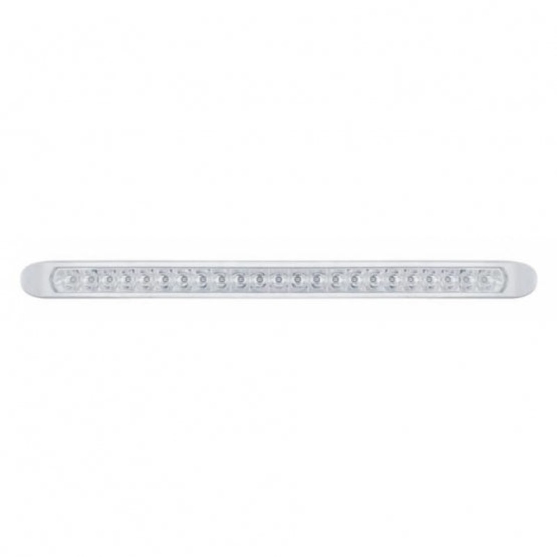 23 LED 17 1/4 Reflector Stop, Turn & Tail Light Bar w/ Bezel – Red LED/Clear Lens