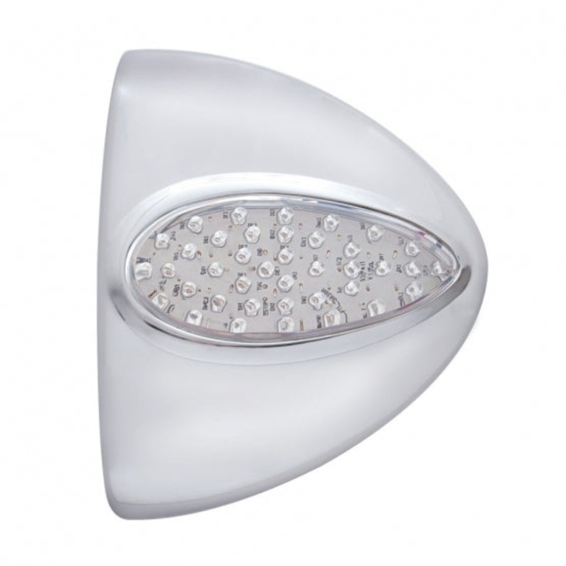 39 LED Teardrop Headlight Turn Signal Light Cover – Amber LED/Clear Lens