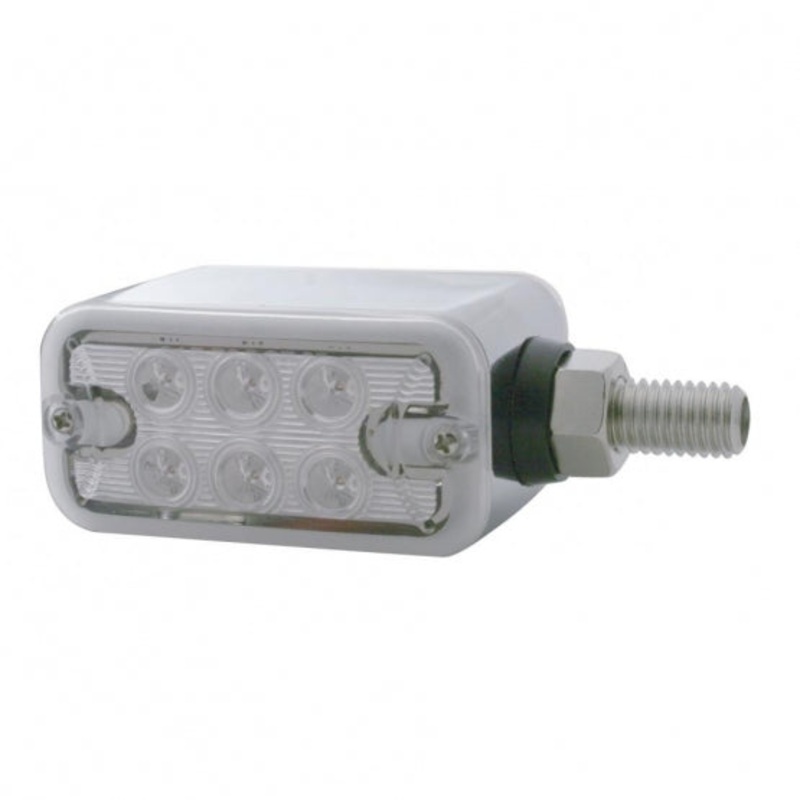 6 LED Dual Function Double Face Light – Amber & Red LED/ Clear Lens