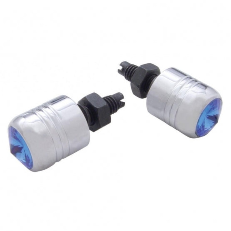 License Plate Fastener – Blue Diamond