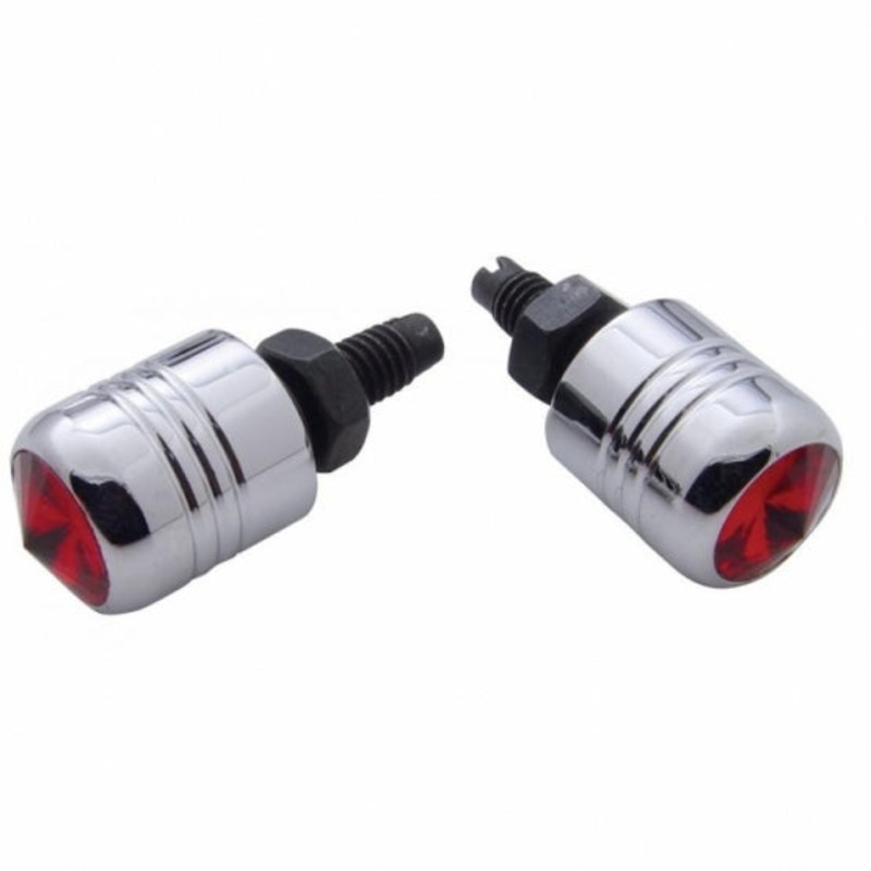 License Plate Fastener – Red Diamond