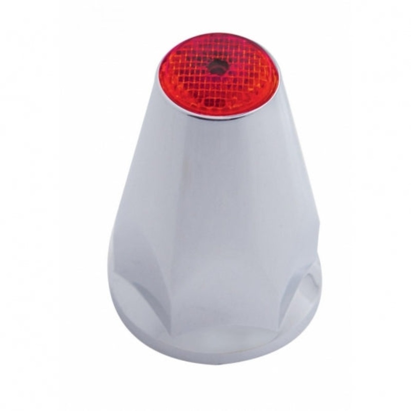 33 mm x 2 3/4 Red Reflector Nut Cover w/ Flange – Push-On (20/Pack)