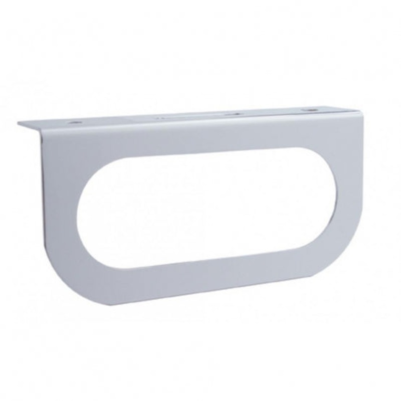 Oval Stainless Light Bracket w/ Flange – 1 Hole