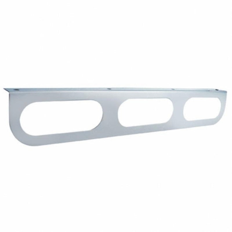 Oval Stainless Light Bracket w/ Flange – 3 Hole