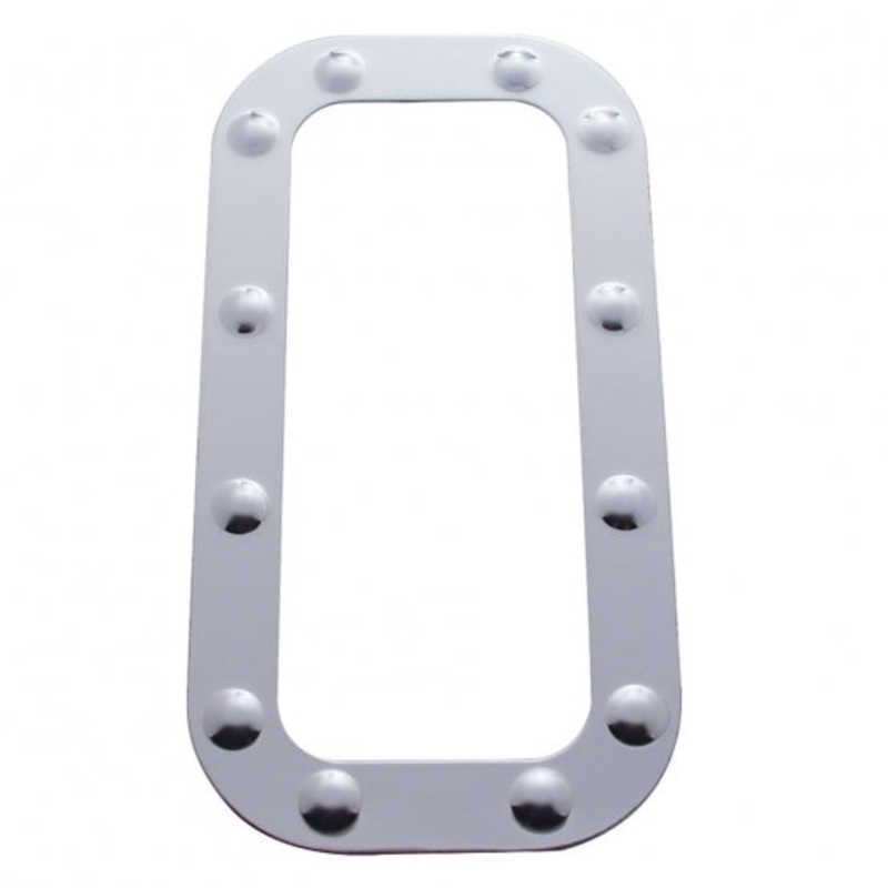 Peterbilt Stainless Dimpled Vent Door Trim