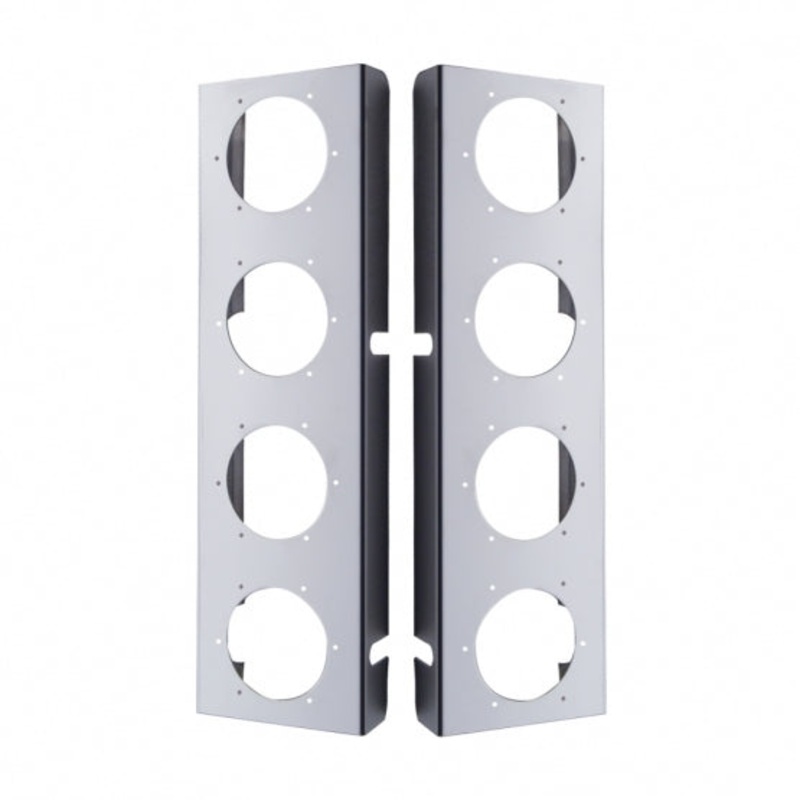 Peterbilt Stainless Front Air Cleaner Bracket – 8 Light Cutouts