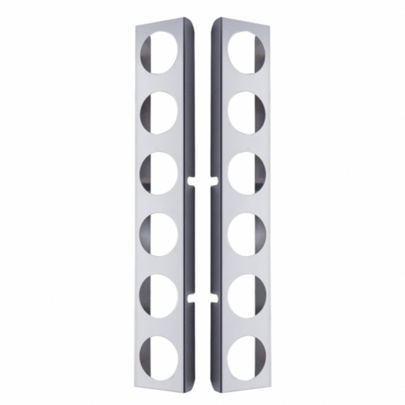 Peterbilt Stainless Rear Air Cleaner Bracket – 12 Light Cutouts