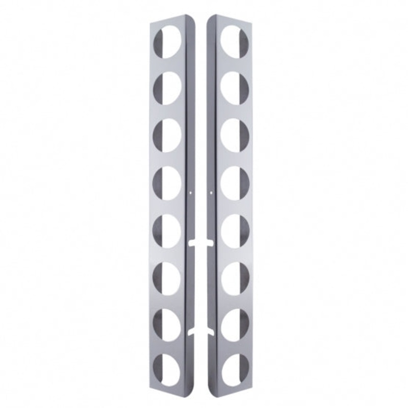 Peterbilt Stainless Rear Air Cleaner Bracket – 16 Light Cutouts