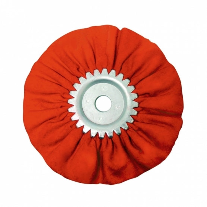 6 Red Treated Airway Buff – 5/8 & 1/2 Arbor