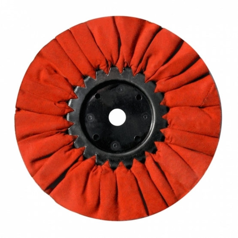 8 Red Treated Airway Buff – 5/8 & 1/2 Arbor