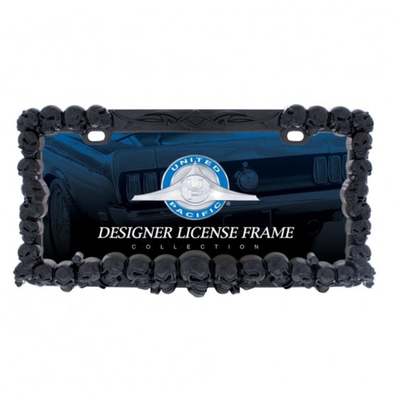 Skull License Frame – Black