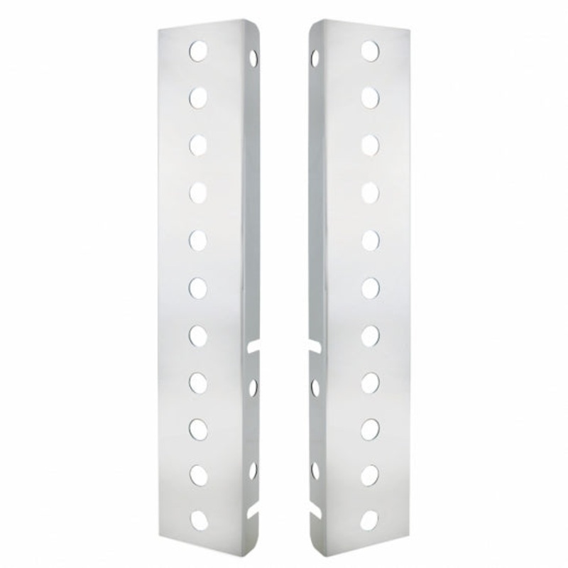 Stainless Peterbilt Air Cleaner Bracket – 22 Mini Light Cutouts
