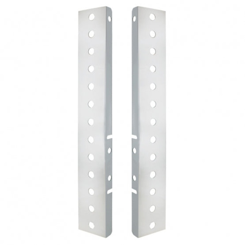 Stainless Peterbilt Air Cleaner Bracket – 26 Mini Light Cutouts