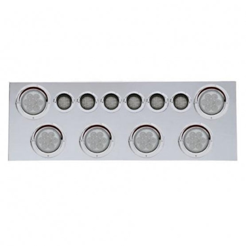 Stainless Rear Center Panel – 4 Light x 6 + 2 Light x 6 w/ Visor