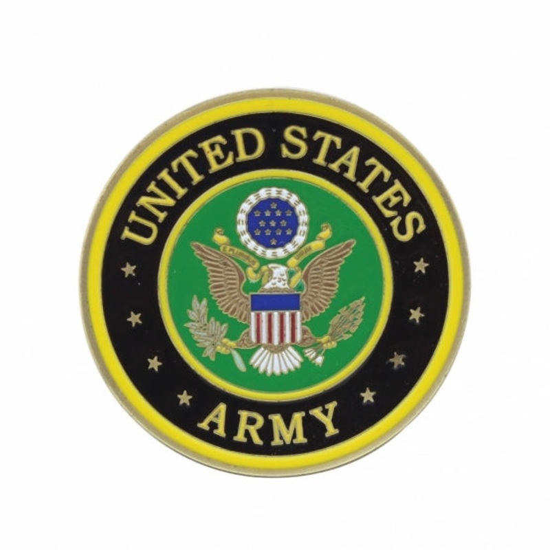 1 3/4 U.S. Military Adhesive Metal Medallion – Army