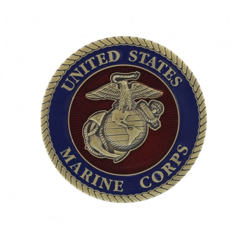 1 3/4 U.S. Military Adhesive Metal Medallion – Marine Corps