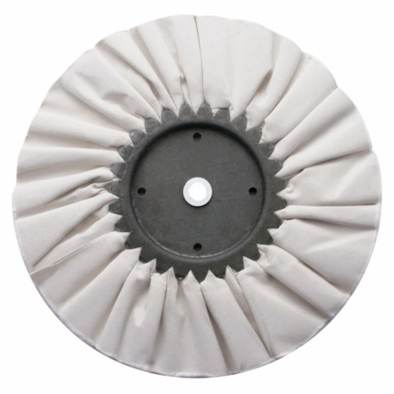 10 White Treated Airway Buff – 5/8 & 1/2 Arbor