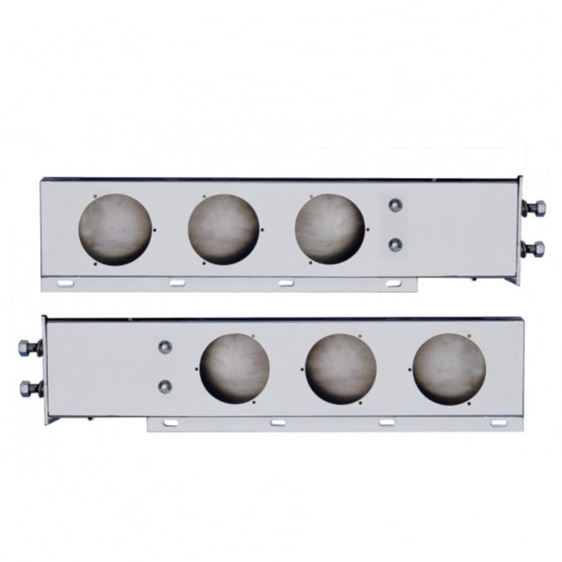 Stainless Spring Loaded Light Bar w/ Round Cutout – 2 1/2 Bolt Pattern