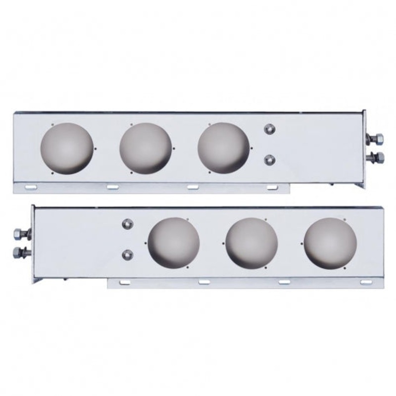 Stainless Spring Loaded Light Bar w/ Round Cutout – 2 Bolt Pattern