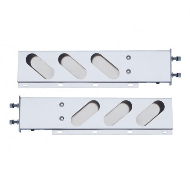 Stainless Spring Loaded Rear Light Bar – Oval Cutouts – 3 3/4 Bolt Pattern