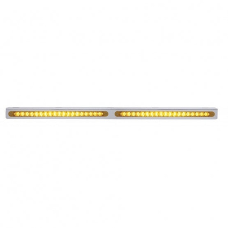 Stainless Steel Light Bracket 19 LED 12 Bar x 2 – Amber LED/ Amber Lens
