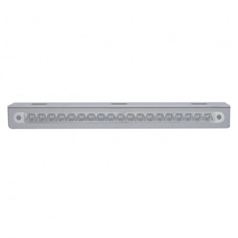 Stainless Steel Light Bracket 19 LED 12 Light Bar x 1 – Amber LED/Clear Lens