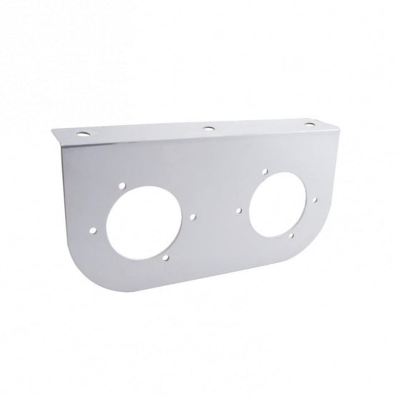 Stainless Steel Light Bracket w/ Two 3 Light Cutouts
