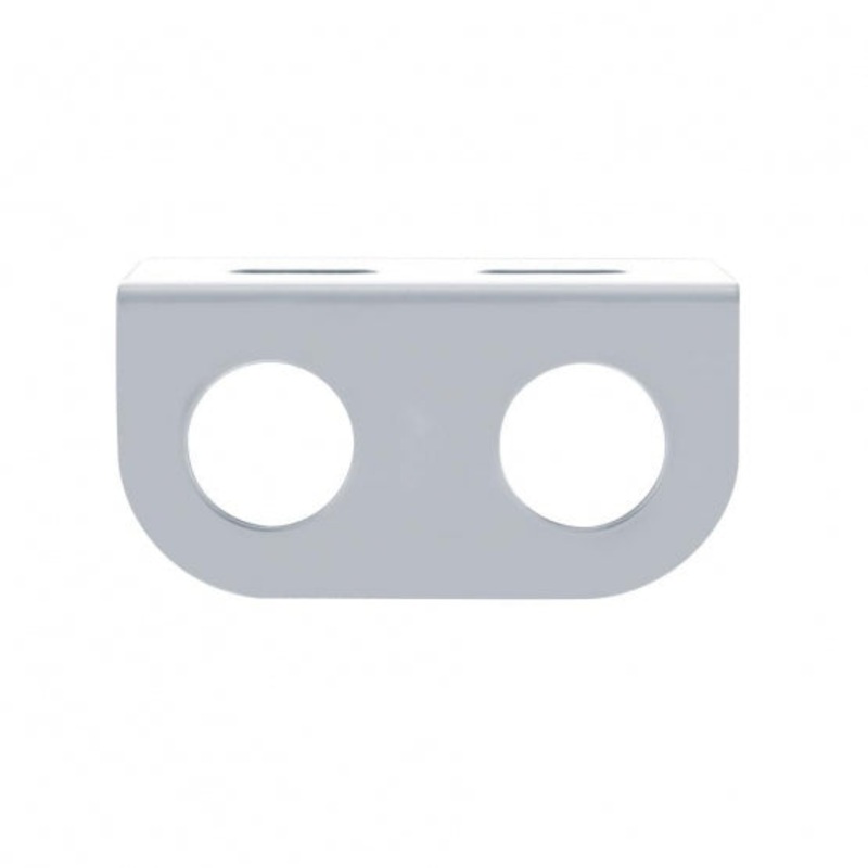 Stainless Steel Mini Light Bracket – 13/16 Round Cutout – 2 Light Cutouts
