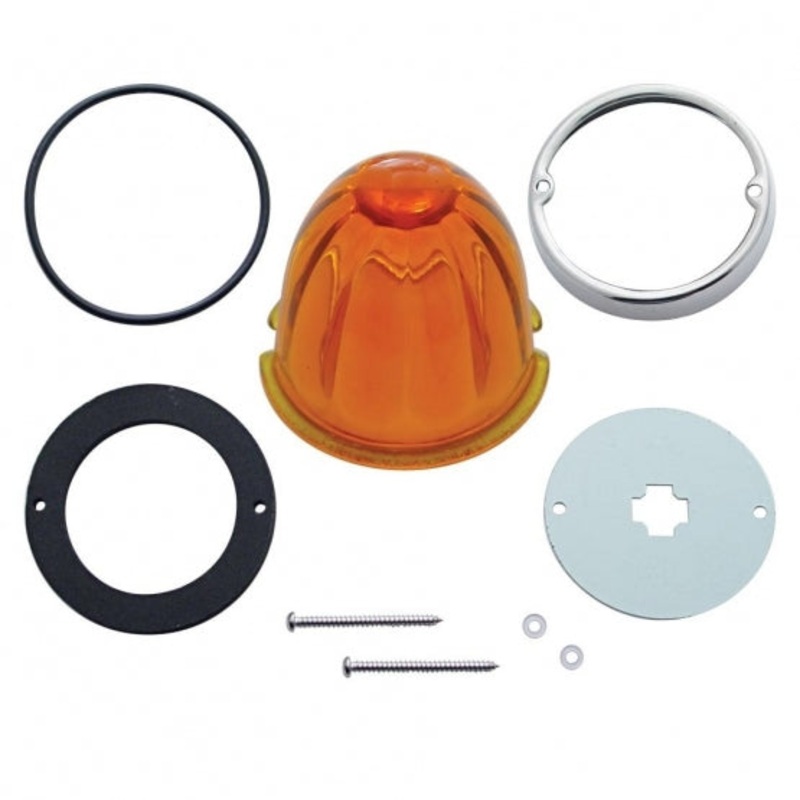 Twist In Cab Light Conversion Kit w/ Watermelon Style Glass Lens – Amber