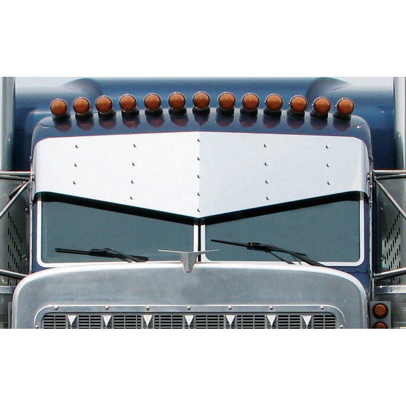 16 Peterbilt Slammed Stainless Steel Sunvisor