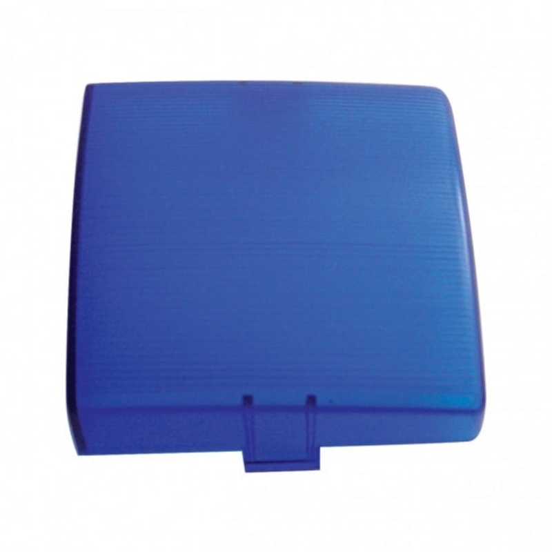 3 x 3 Square Dome Light Lens – Blue