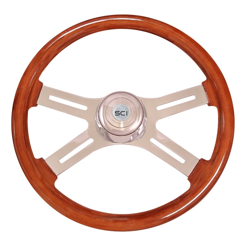 Classic Mahogany|Chrome Bezel|Chrome Horn Button – Logo