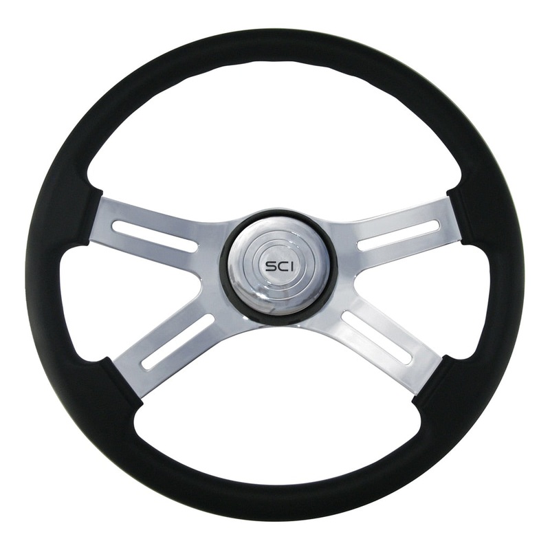 Classic Poly|Black Textured Bezel|Chrome Horn Button – Logo