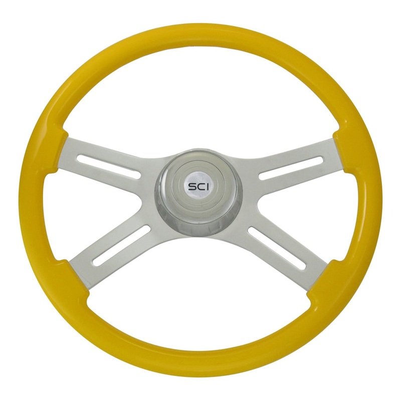 Classic Yellow|Chrome Bezel|*Yellow Bezel|Chrome Horn Button – Logo