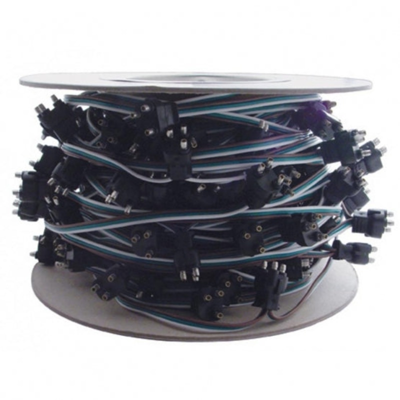 100′ Wire Harness – 12 Wire Lead w/ 100 Molded 3 Wire Plugs
