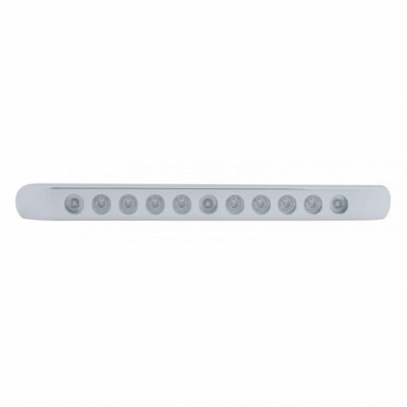 11 LED 17 Stop, Turn & Tail Light Bar w/ Bezel – Red LED/Clear Lens
