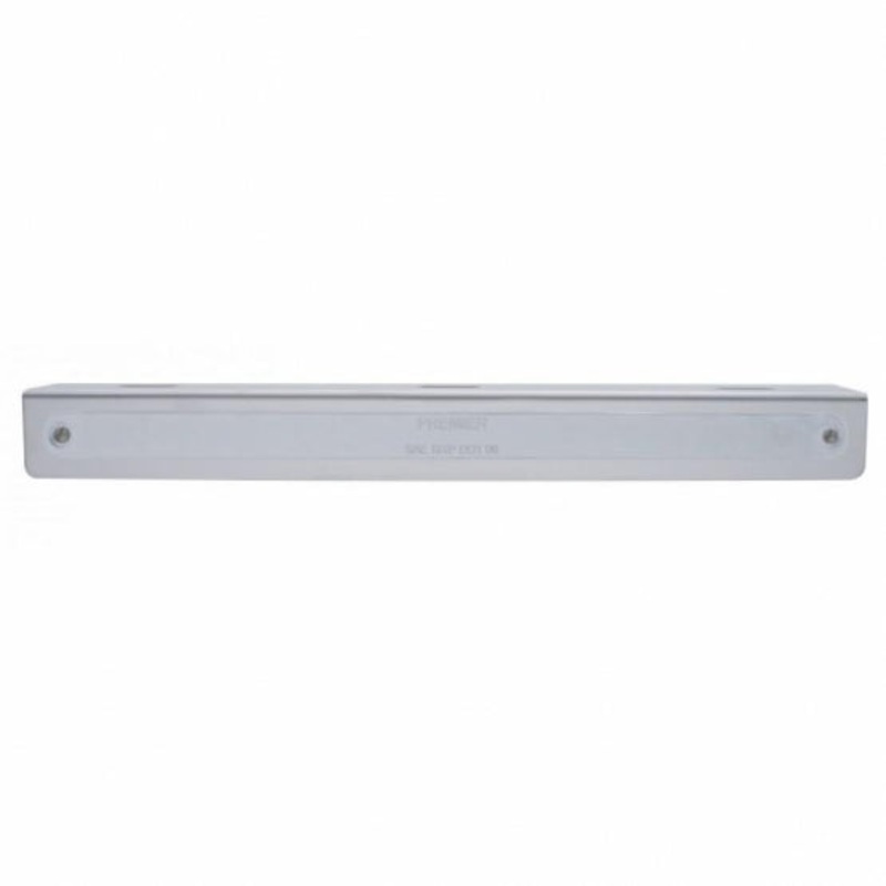 12 3/4 Stainless Light Bracket w/ 14 LED 12 Light Bar – Red LED/Chrome Lens