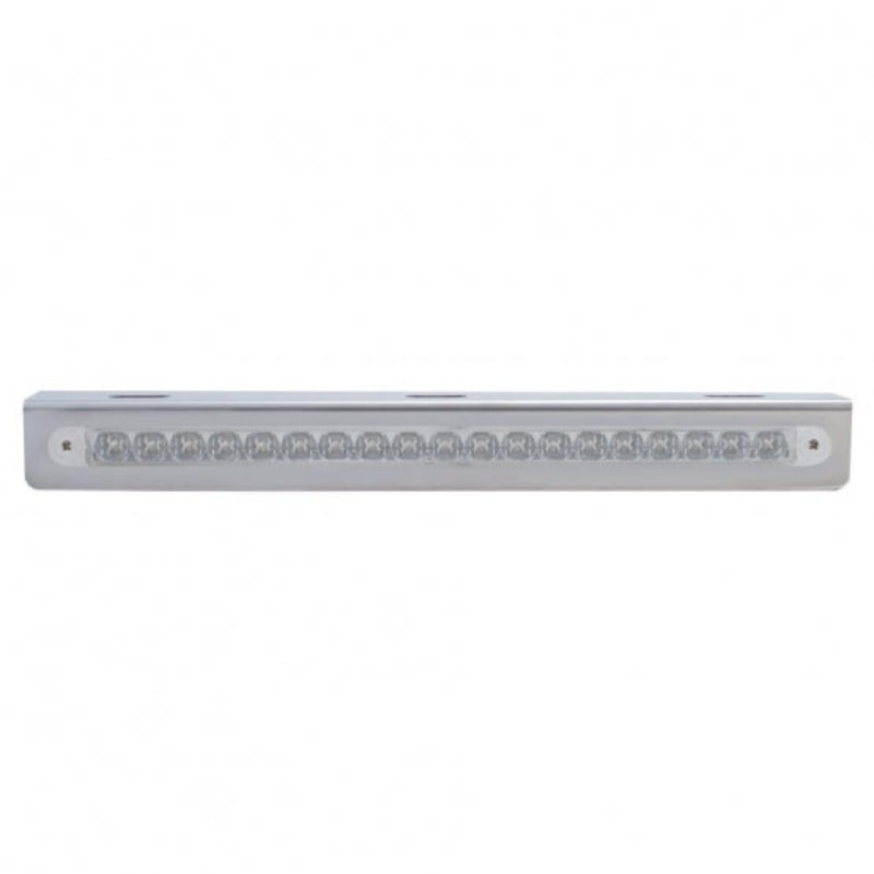 12 3/4 Stainless Light Bracket w/ 19 LED 12 Light Bar – Red LED/Clear Lens
