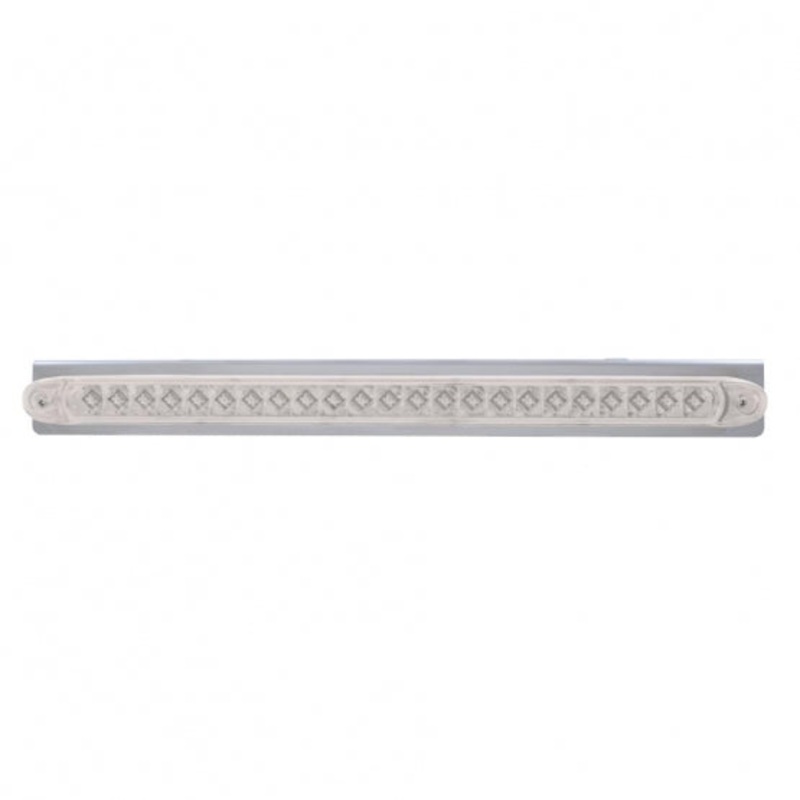 17 5/16 Stainless Light Bracket w/ 23 LED 17 1/4 Light Bar – Red LED/Clear Lens