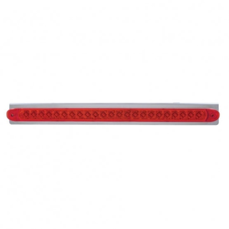 17 5/16 Stainless Light Bracket w/ 23 LED 17 1/4 Light Bar – Red LED/Red Lens
